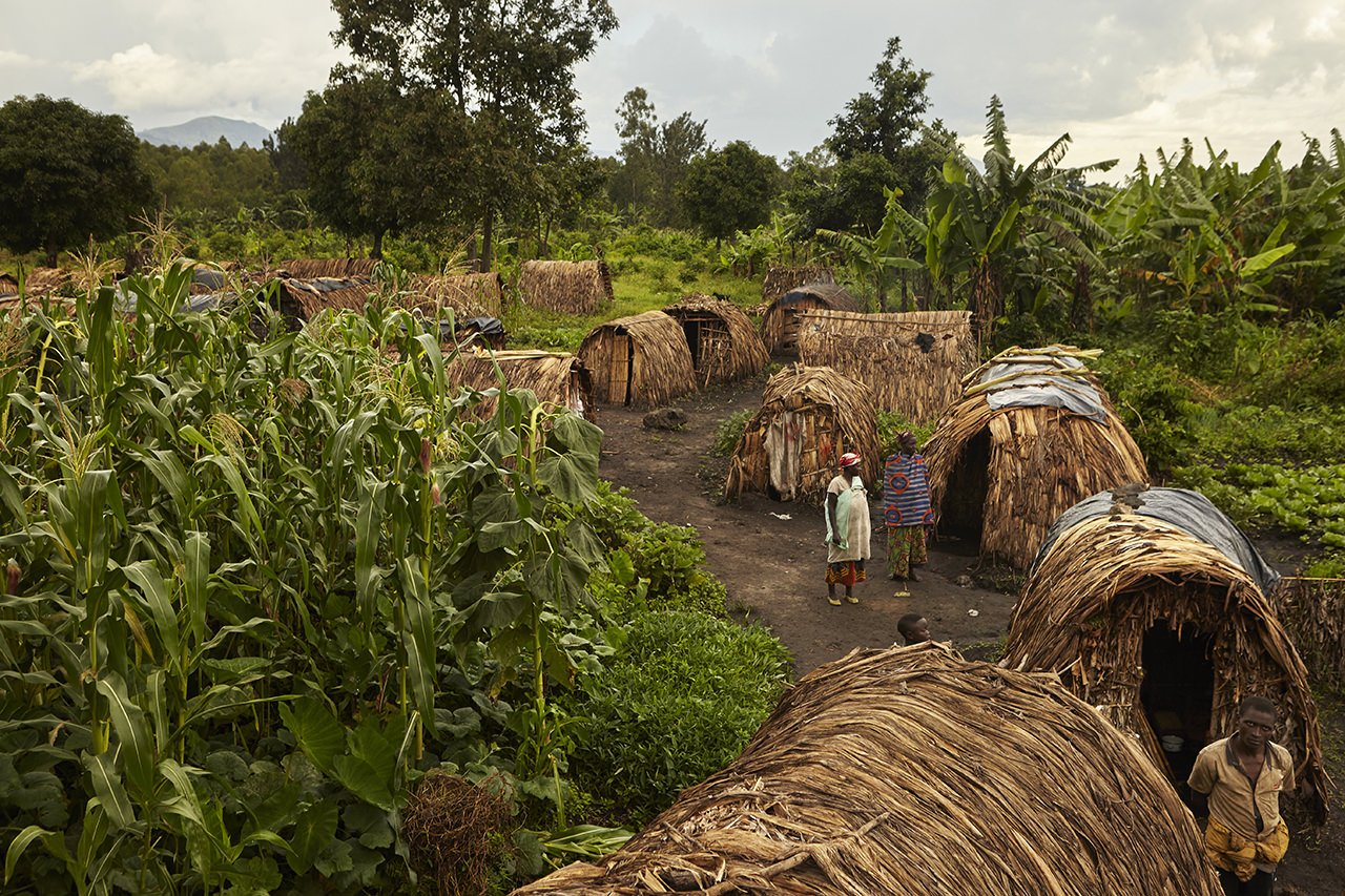 A view of Rukoro refugee camp on the outskirts of the town of Rutshuru in North Kivu.