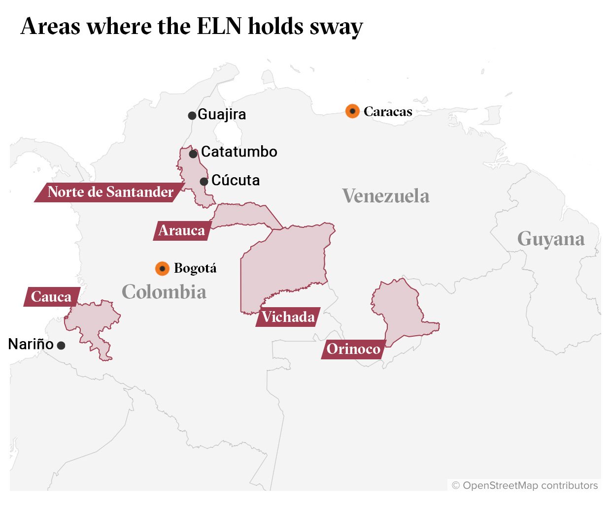 map colombia eln