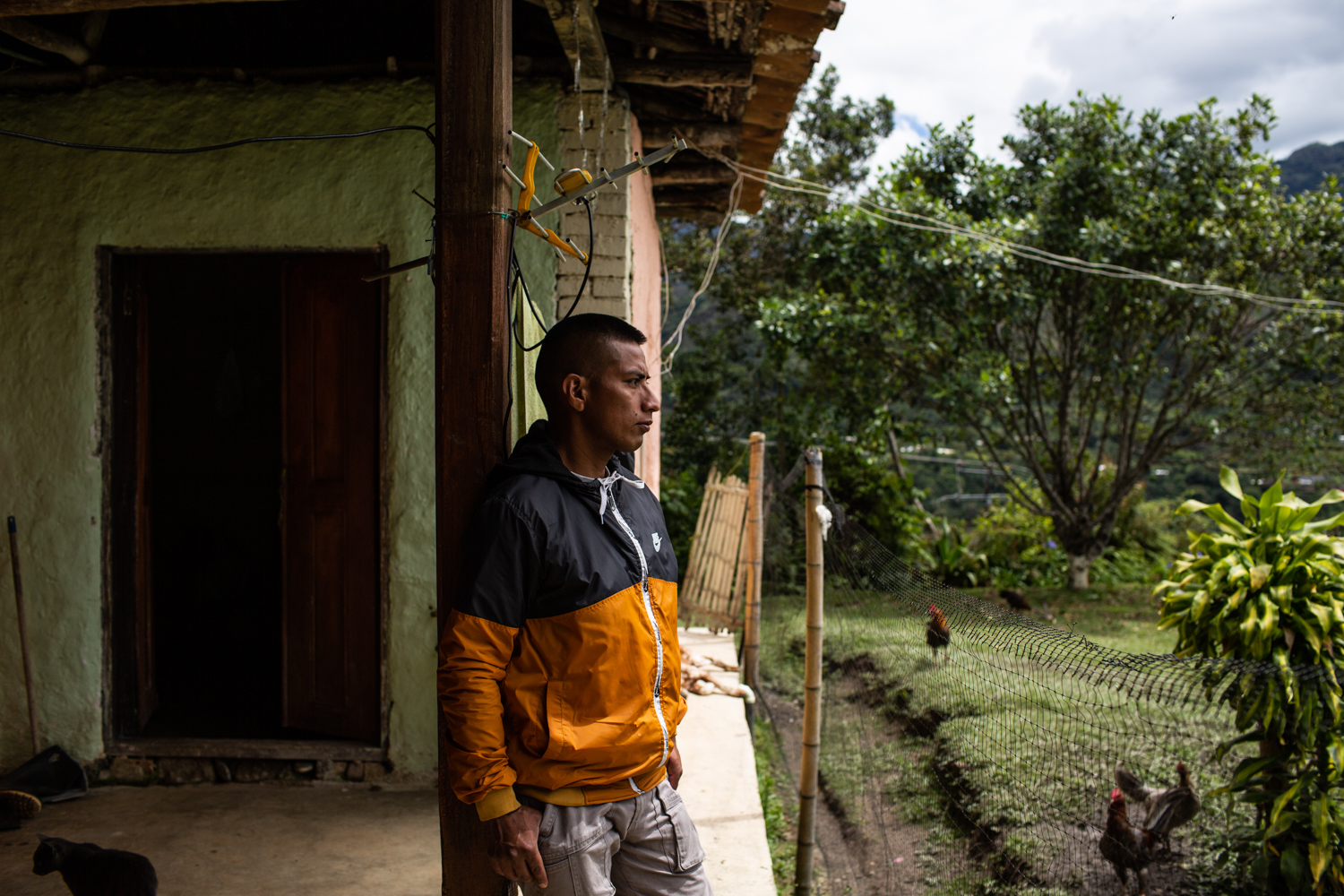 Elber Bastos was recruited into the FARC when he was just 15. Now 31, he has retrained as a bodyguard to protect other ex-FARC fighters who are committed to the peace process.