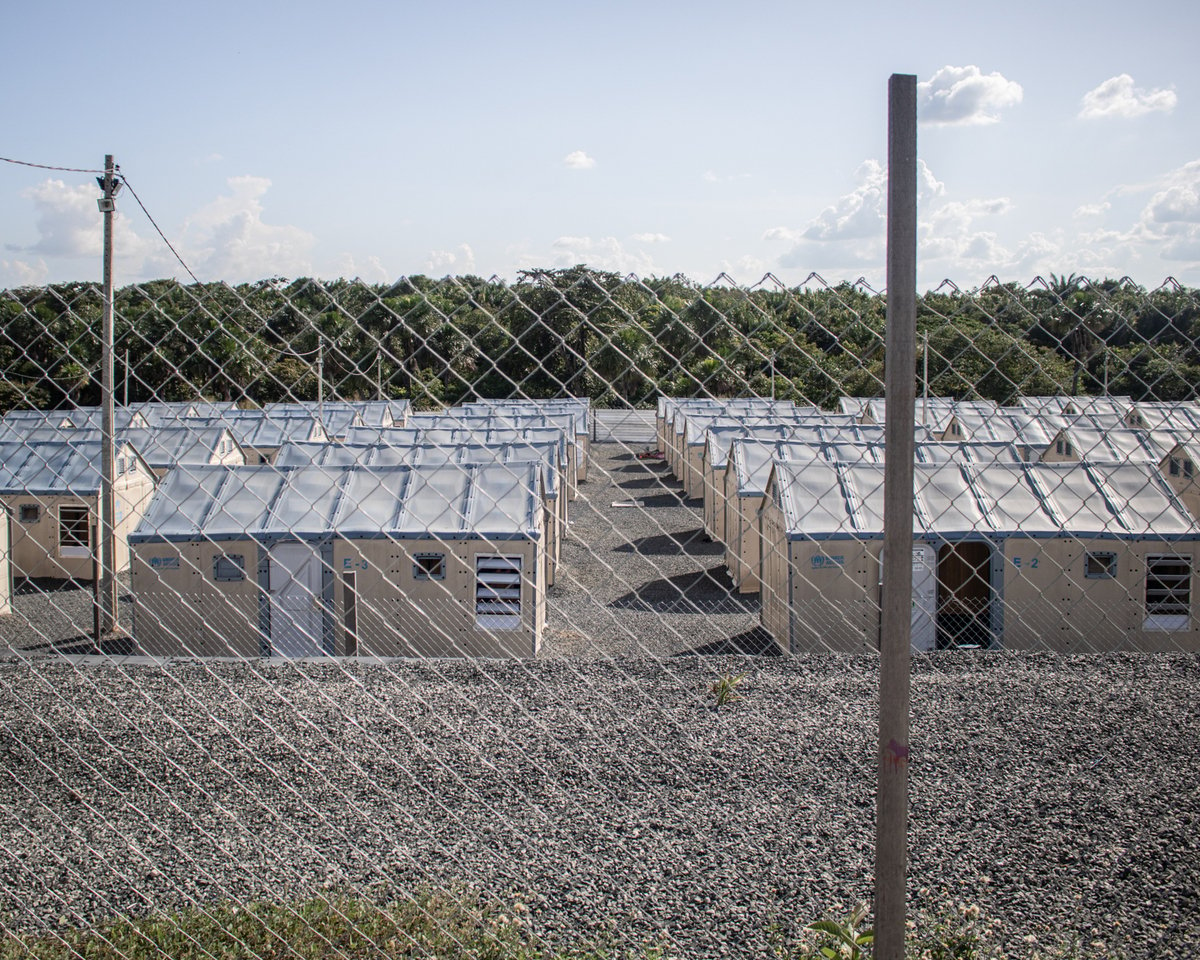 New arrivals in Roraima are put up in shelters like this one, Rondon 5 in Boa Vista, before a so-called interiorisation strategy aims to relocate those willing to other states.