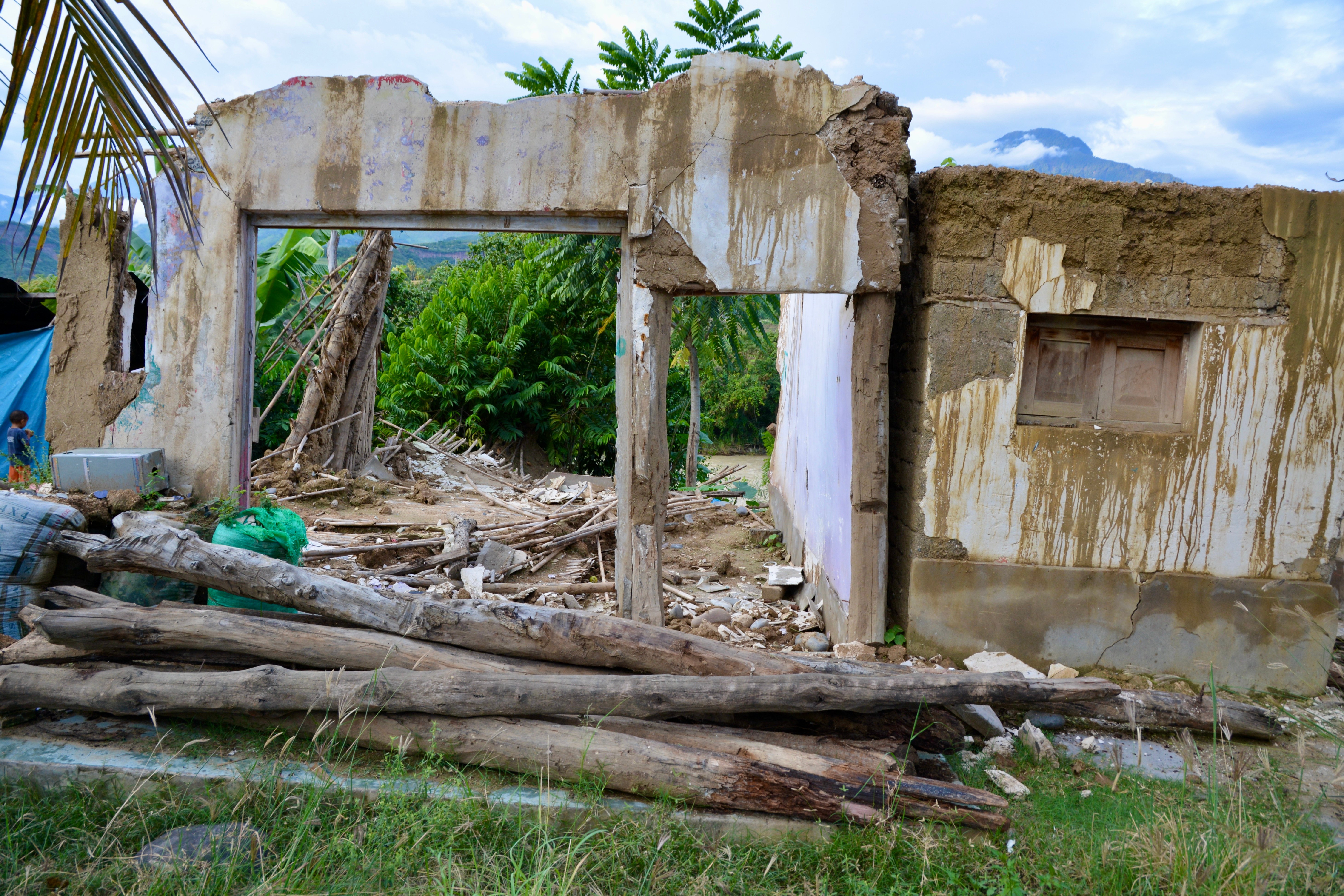 Cleotilde's original home was destroyed when the Utcubamba river burst its banks following an earthquake.