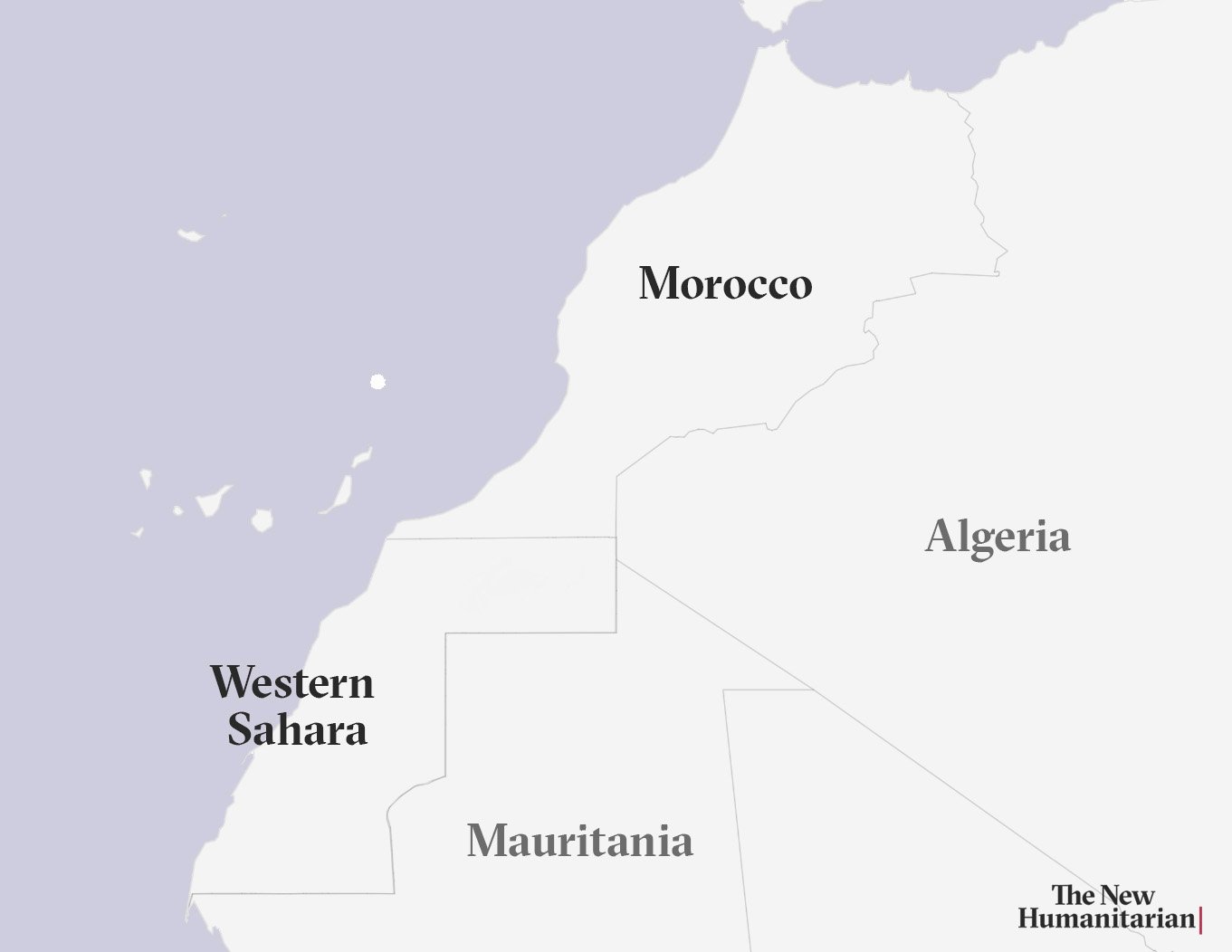 The New Humanitarian Western Sahara S Frozen Conflict Heats Up But   Western Sahara Morocco Map 