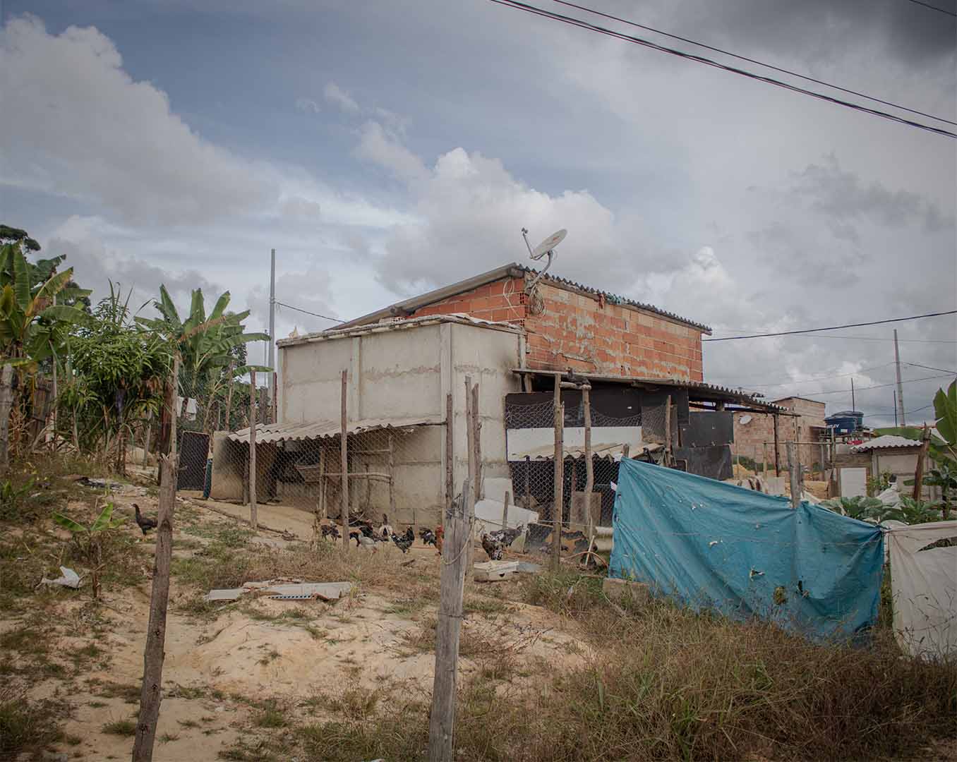 Houses at Ocupação Vitória, in Diamantina, Brazil, a spontaneous settlement part of the Homeless Workers Movement, which fights the housing deficit in the country by settling in unoccupied plots.