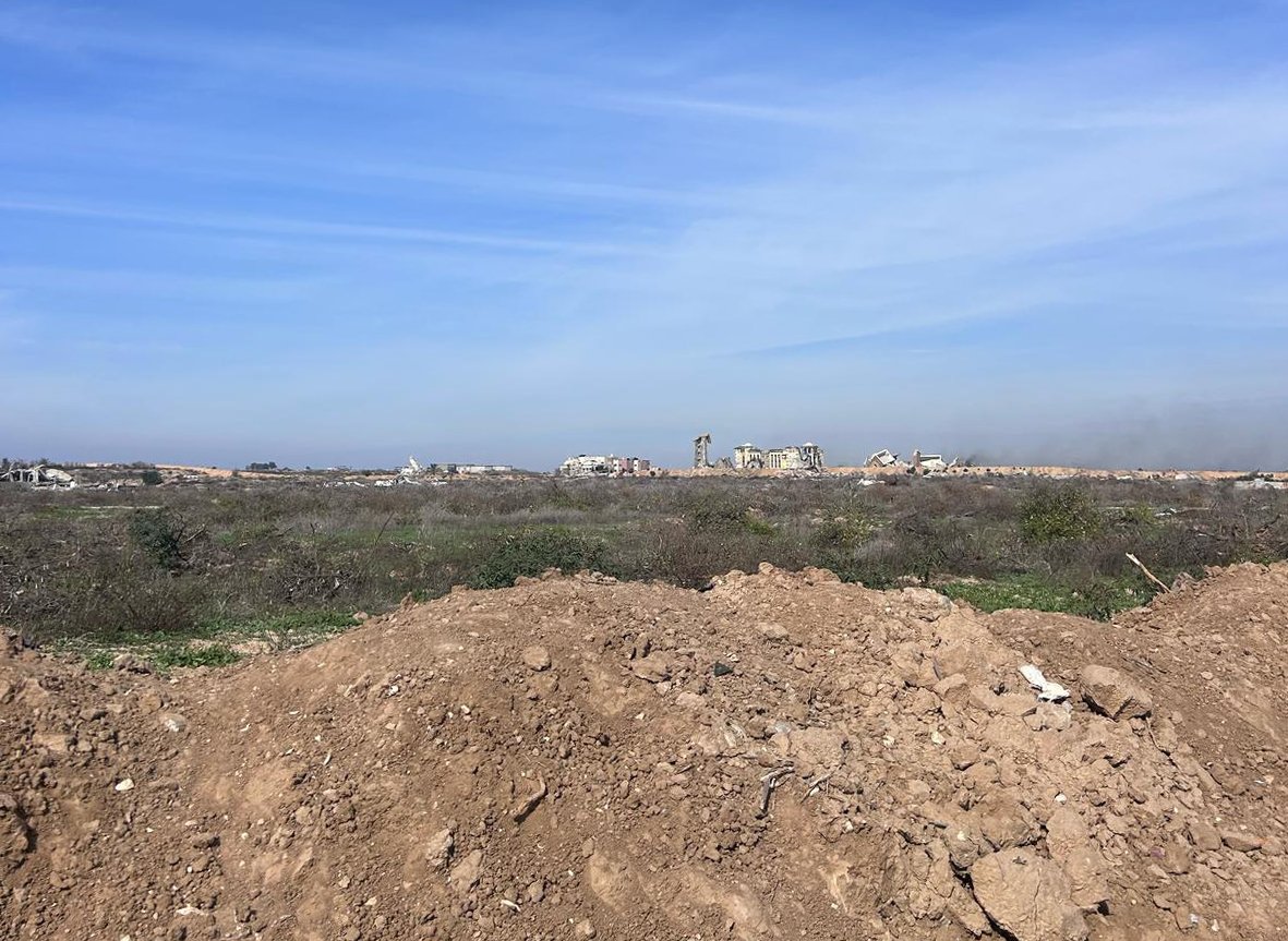 A photo of what remains of Al-Azhar University, where Nour studied before the war.