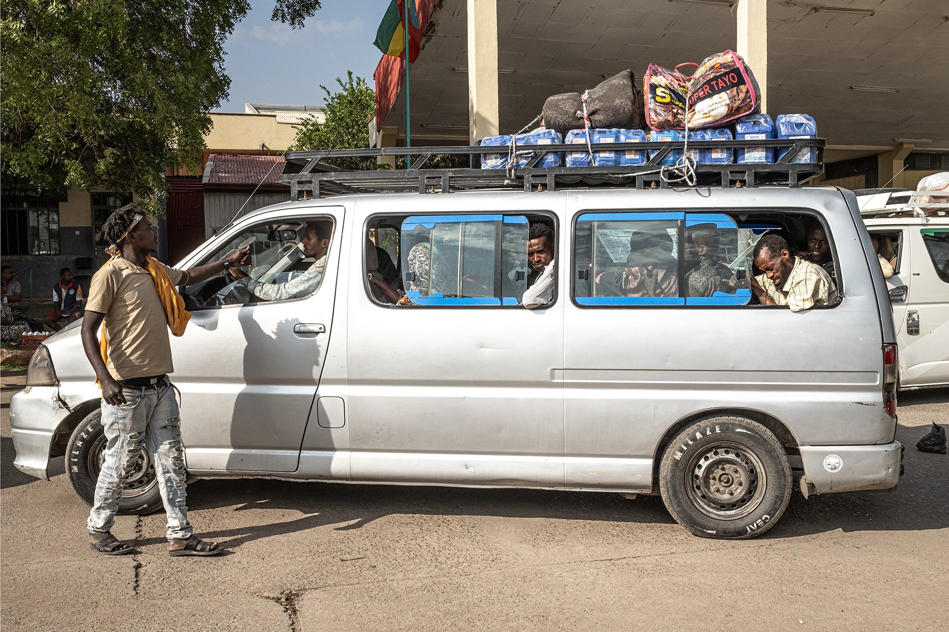 A photo of the Dire Dawa bus station.