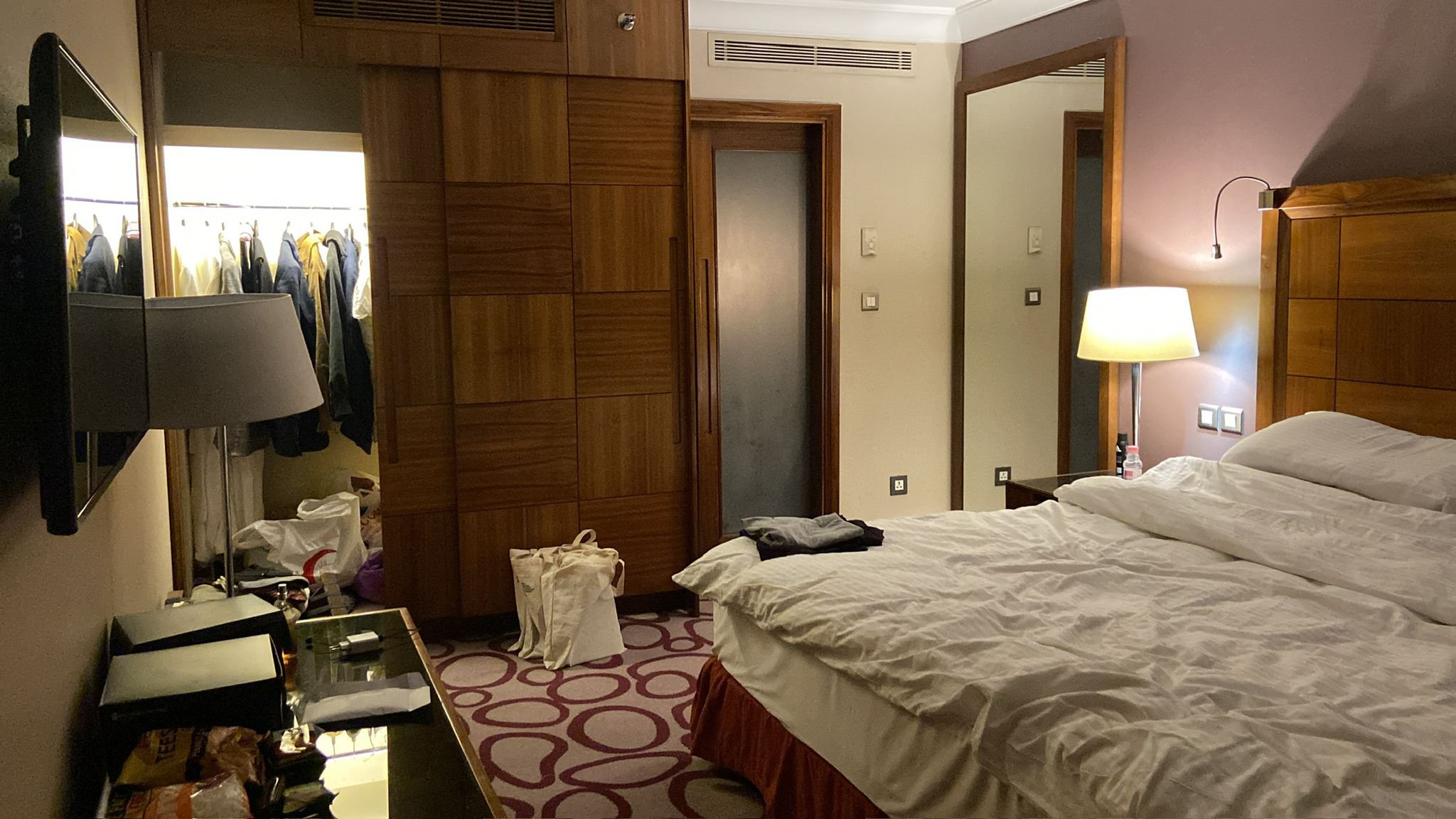 The hotel room in Amman, Jordan where Rita stayed on the first night after evacuating from Gaza.