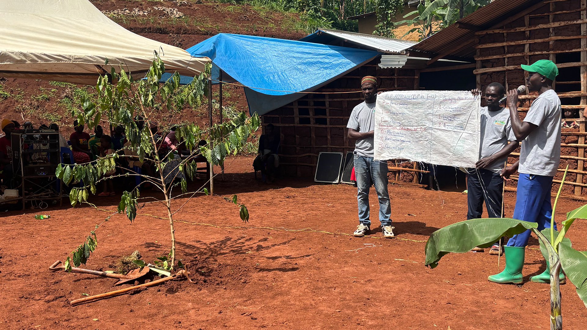 Common Ground trainees celebrate by presenting their work to neighbours, spreading awareness and growing interest in the programme.