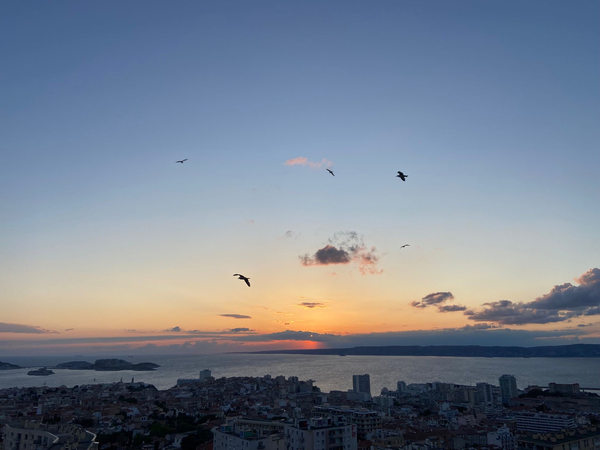 A view of the sea in Marseille.