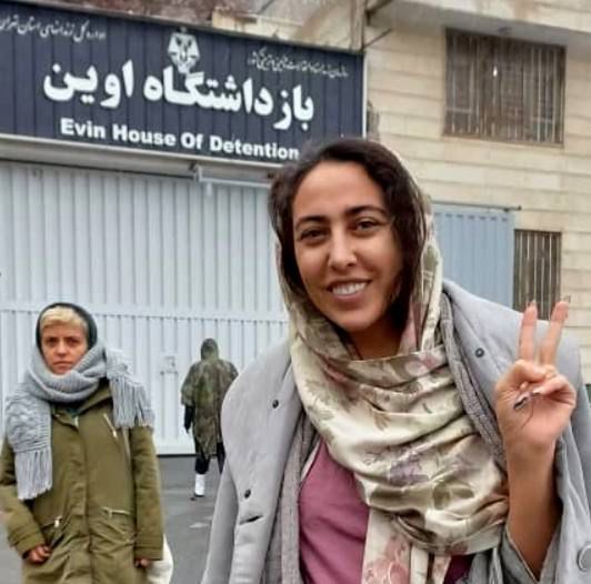A photo of Saeedeh Fathi taken by her brother on the day she was released from Evin prison in December 2022.