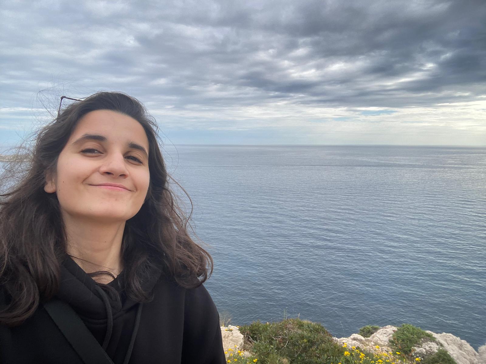 Rita by the sea in Marseille.