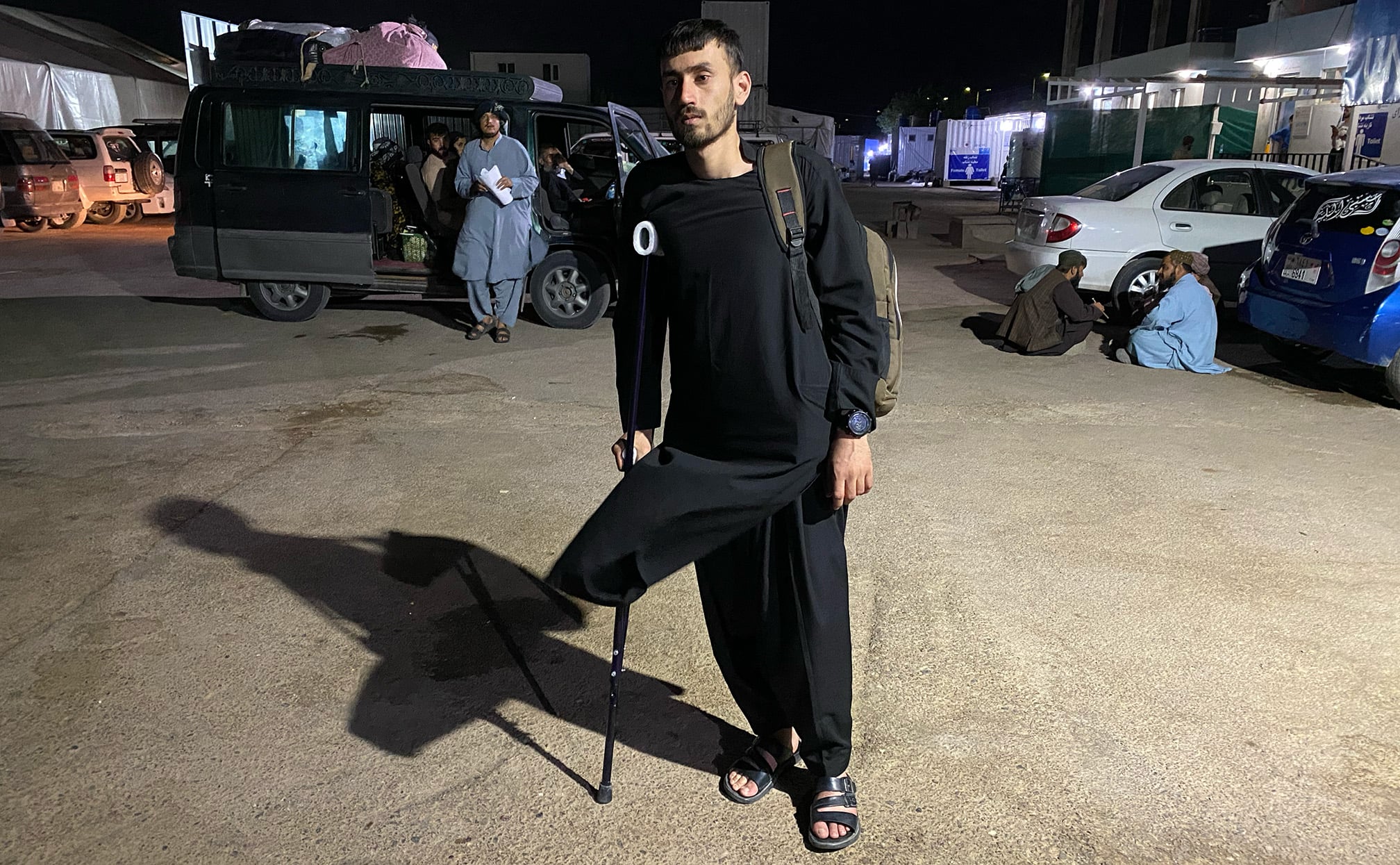 Mohibullah said he was shot in the leg by Iranian police while trying to escape a deportation sweep.