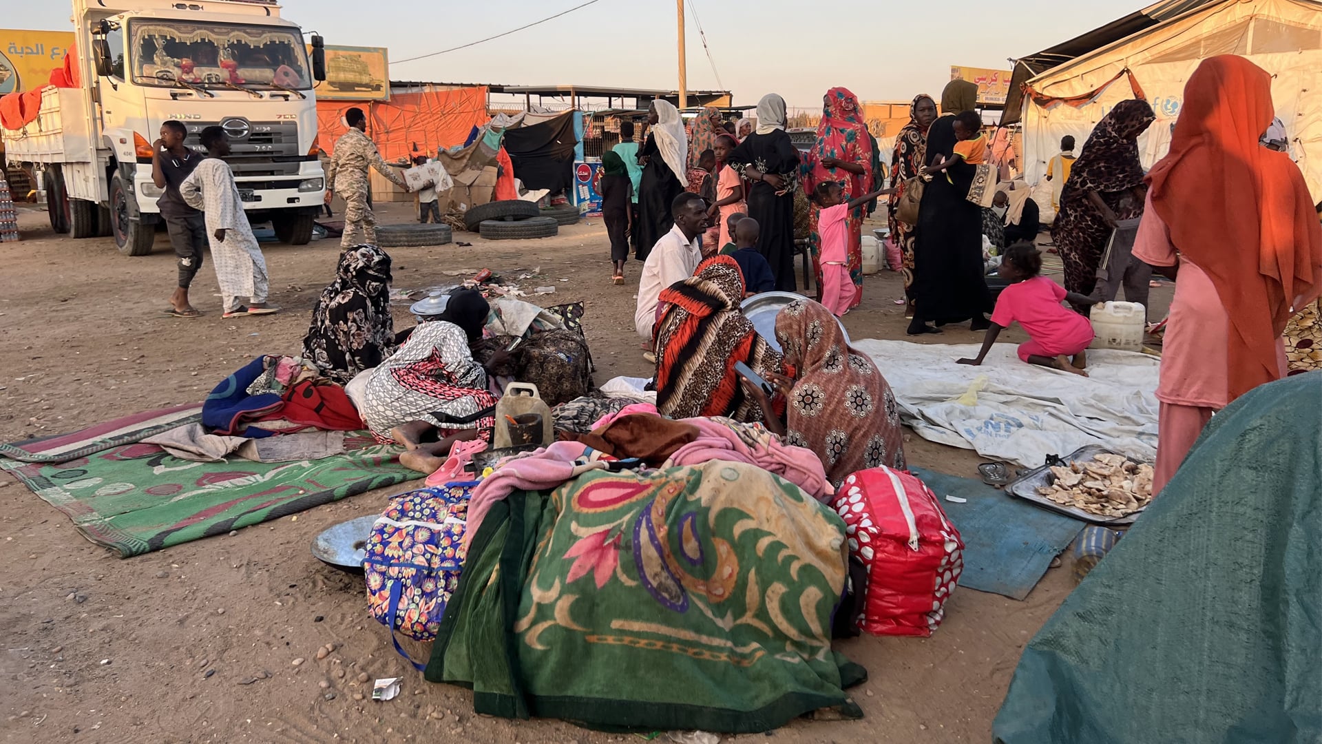 Displaced people who escaped the takeover of El Fasher by the Rapid Support Forces on 26 October 2025. The paramilitary group is thought to have killed thousands of people and kidnapped many more for ransom.