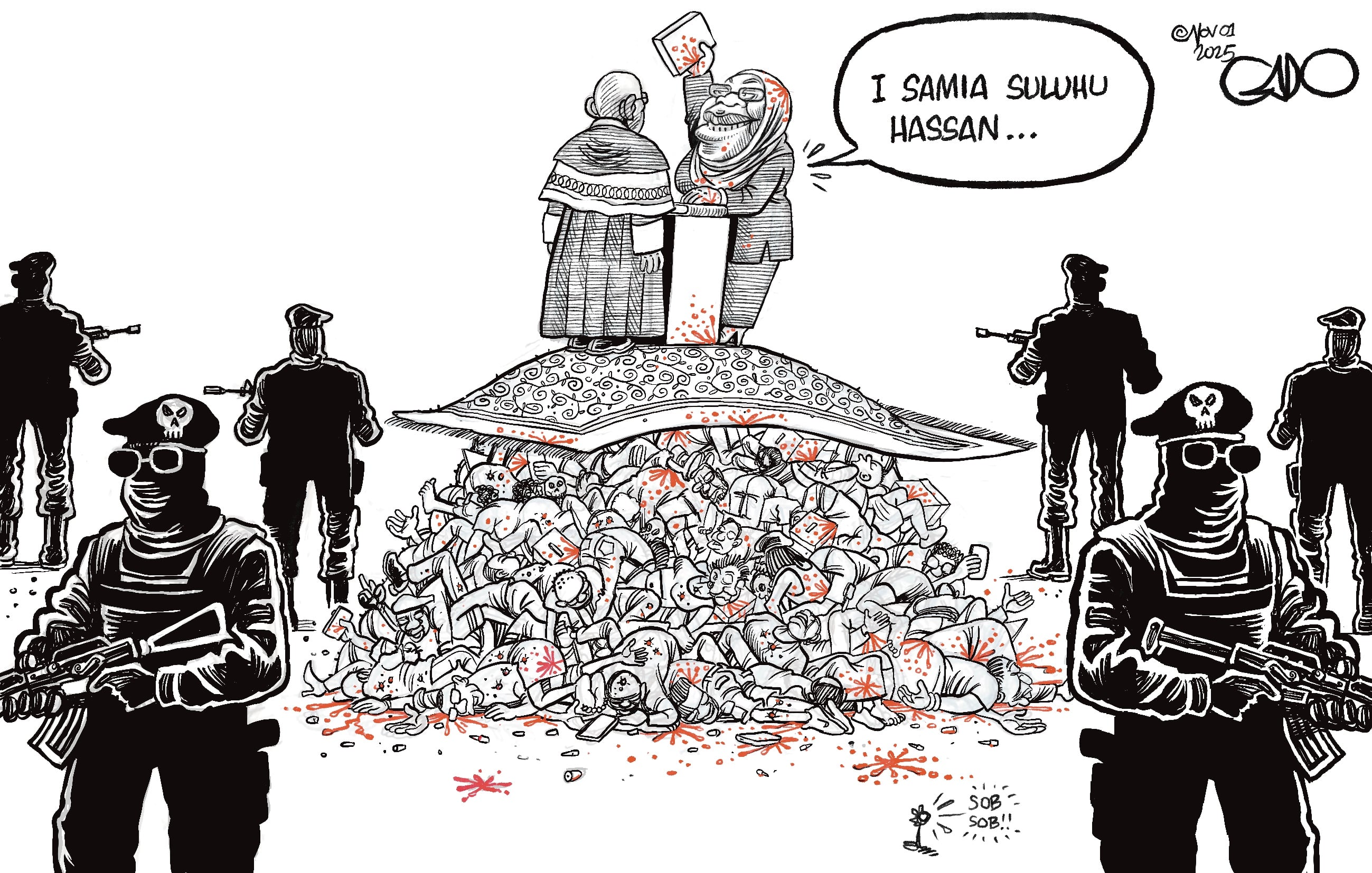 A political cartoon.