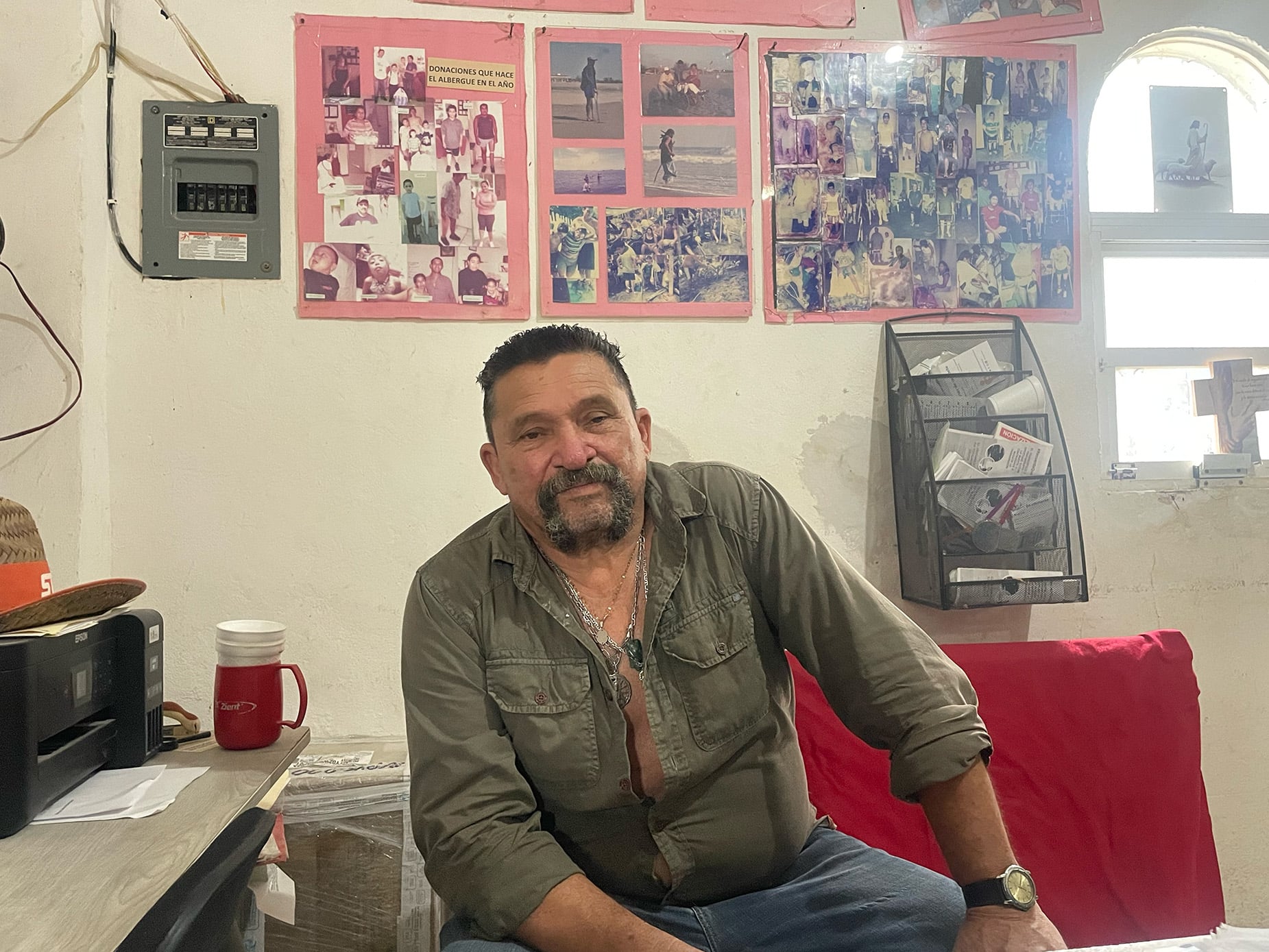 Herbert Bermúdez, director of the Jesús el Buen Pastor migrant shelter in Tapachula.