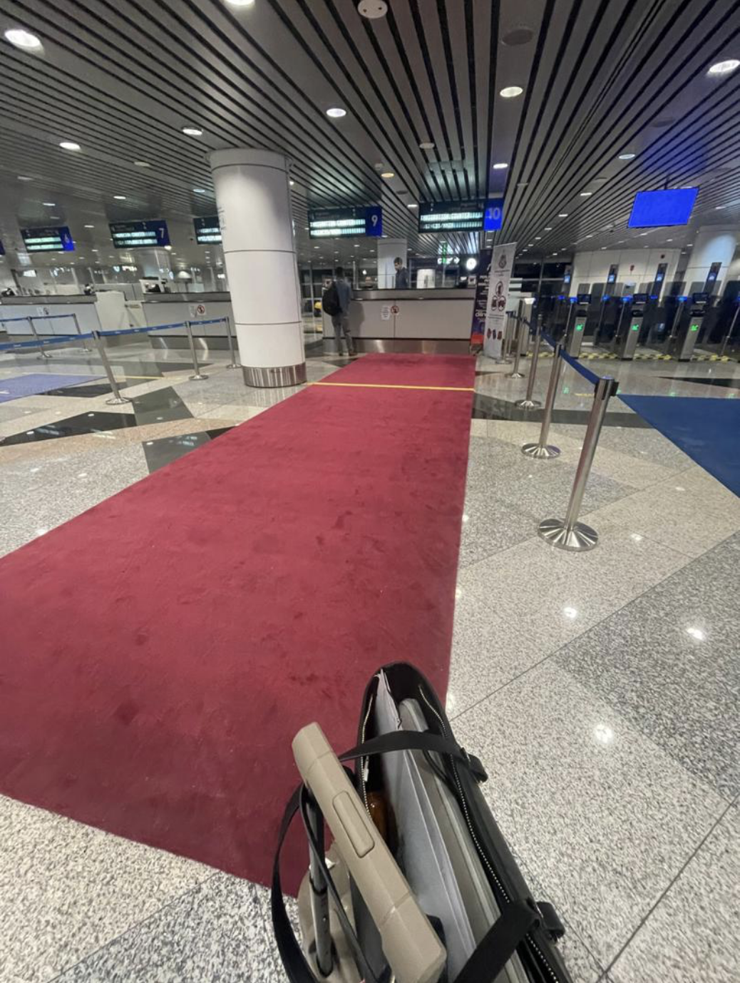 A photo from inside of the Kuala Lumpur International Airport.