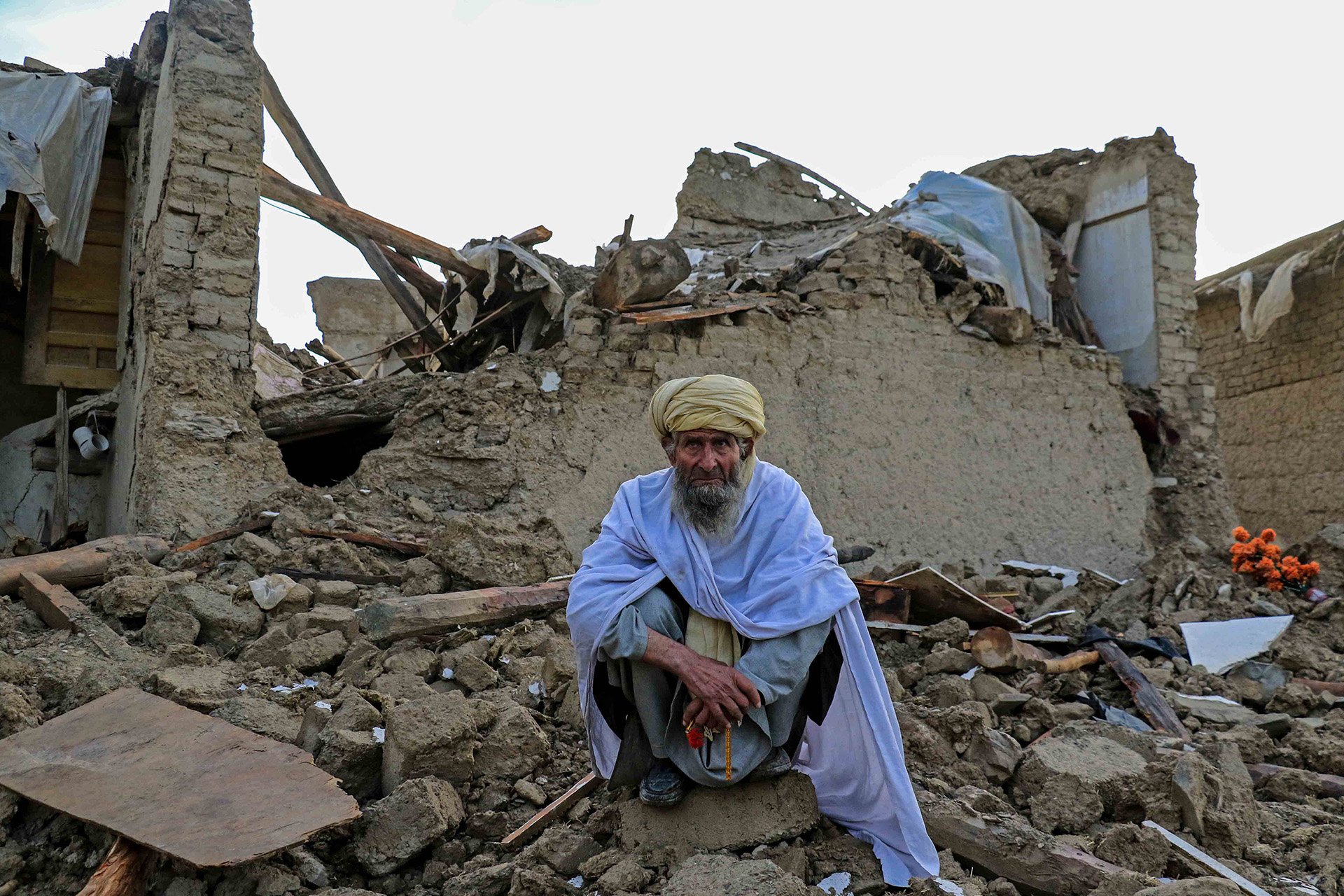 Nooruddin, who is in his 70s, lost five members of his family in the earthquake.