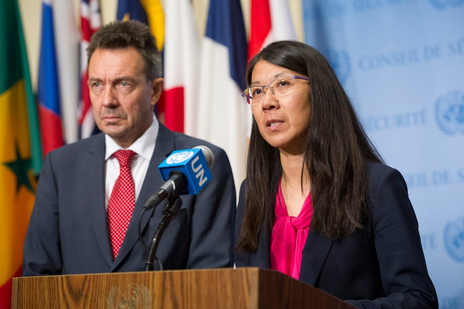 Joanne Liu (MSF) and Peter Maurer (ICRC) at the UN