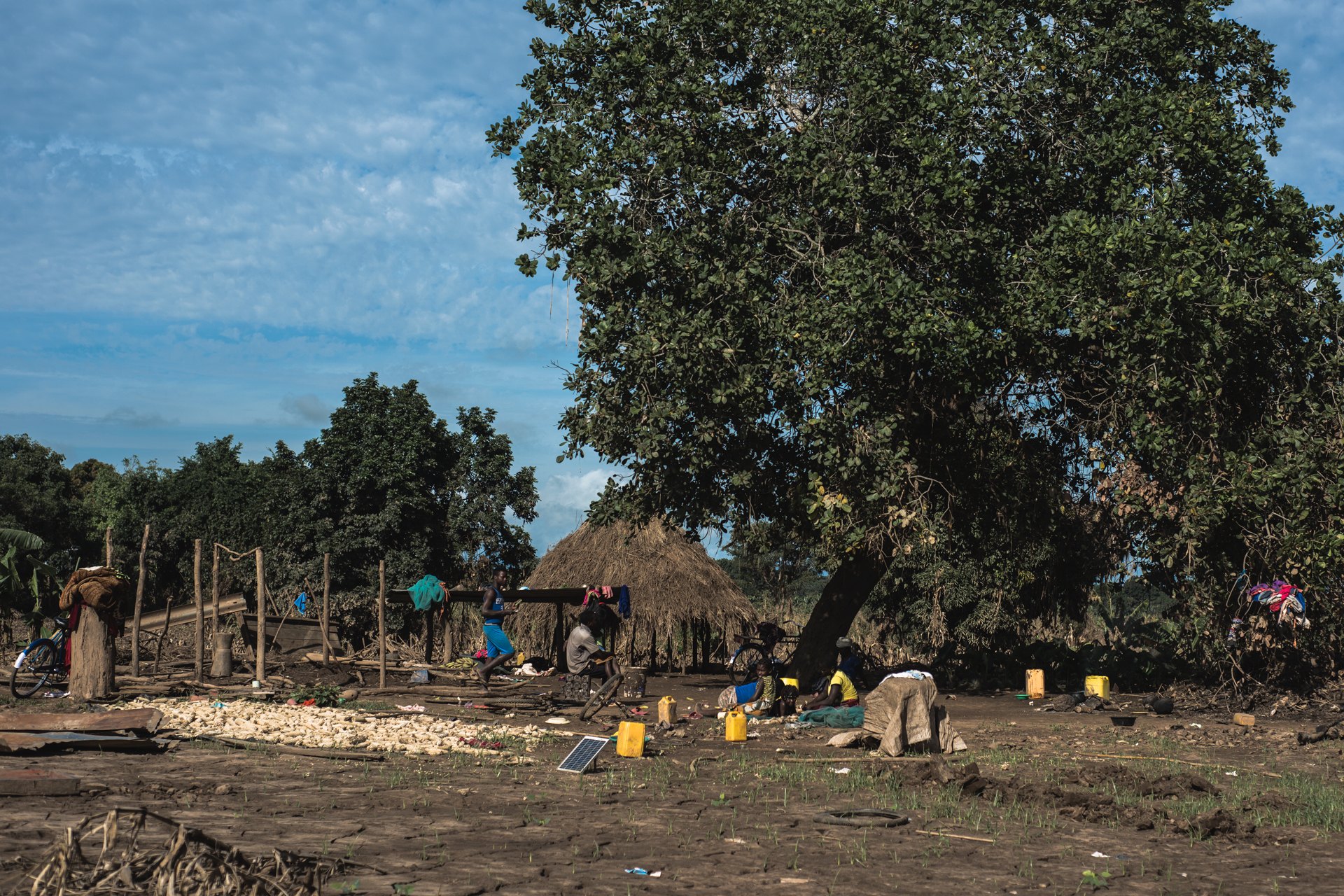 A view of temporary shelter