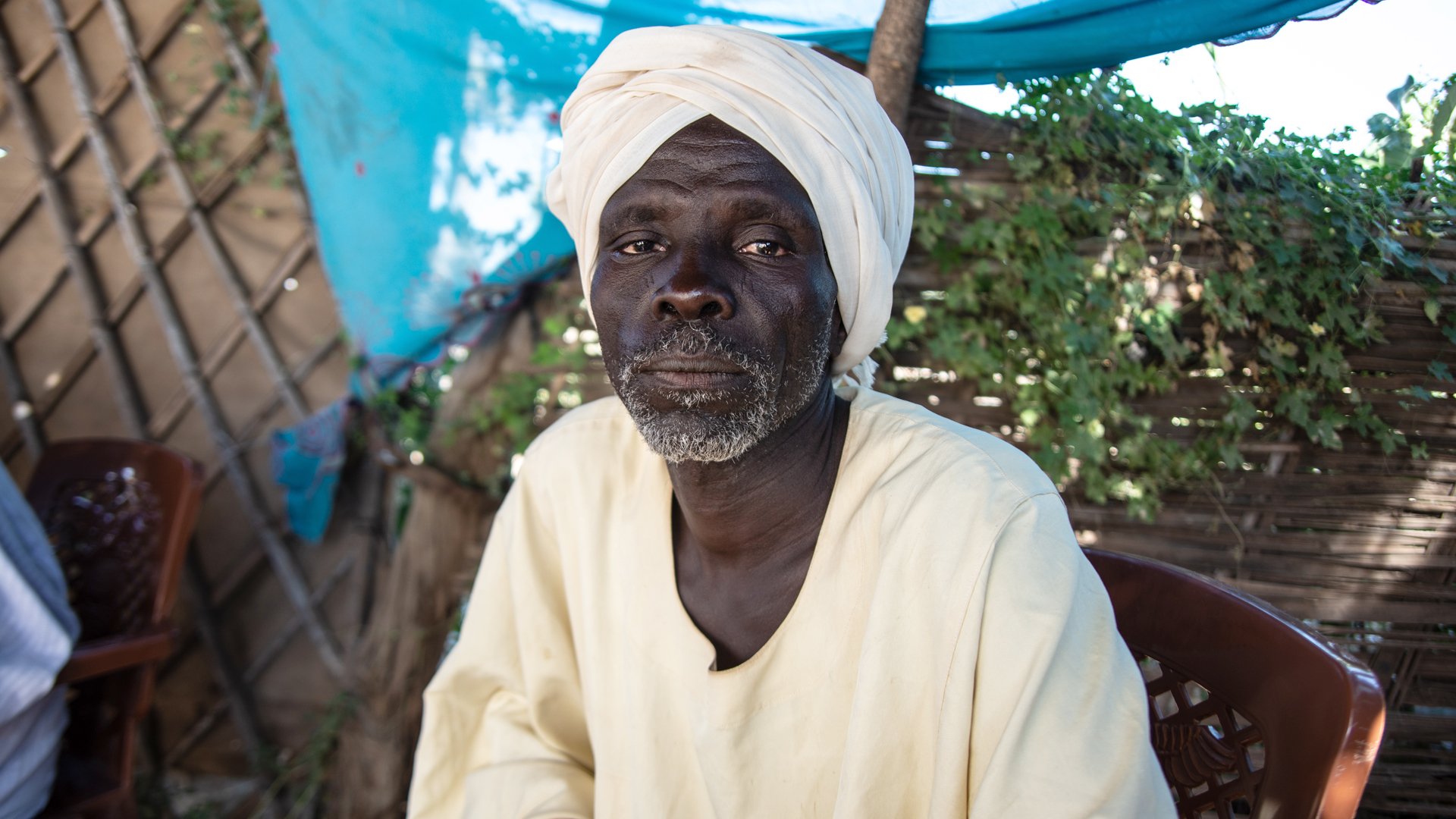 Adin Idriss, a victim of Darfur's long war, in a camp for the displaced near the city of El Fasher