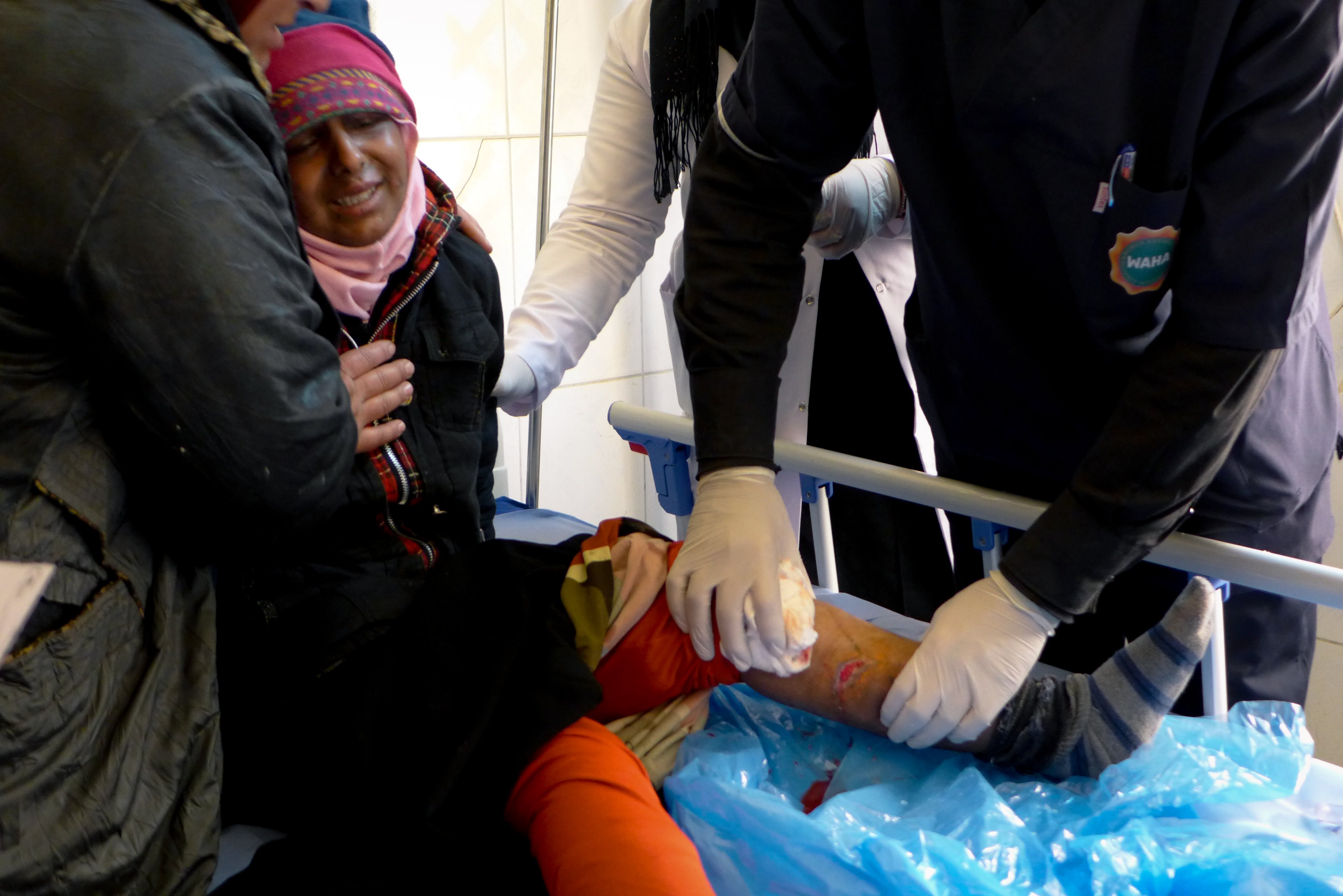 Girl's leg is treated