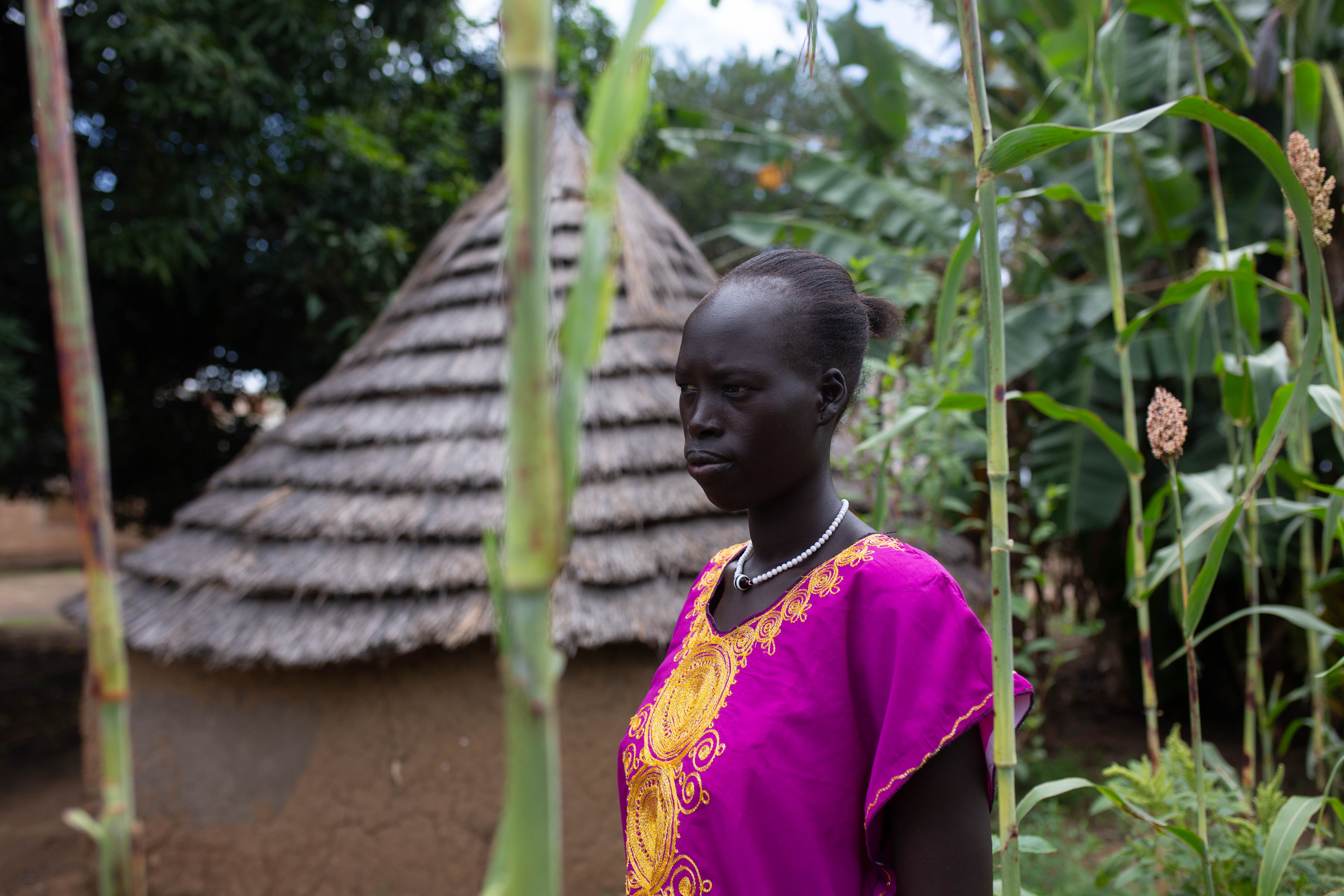 Athiang Matong is a 25-year-old mother of four from Warrap state. She escaped conflict earlier this year and said people from her community have been struggling to support each other. “Each one is trying to sustain the lives of their family,” she said.