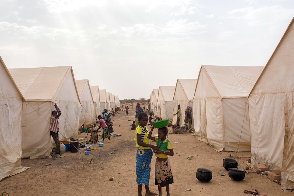 A camp for internally displaced people in northern Burkina Faso