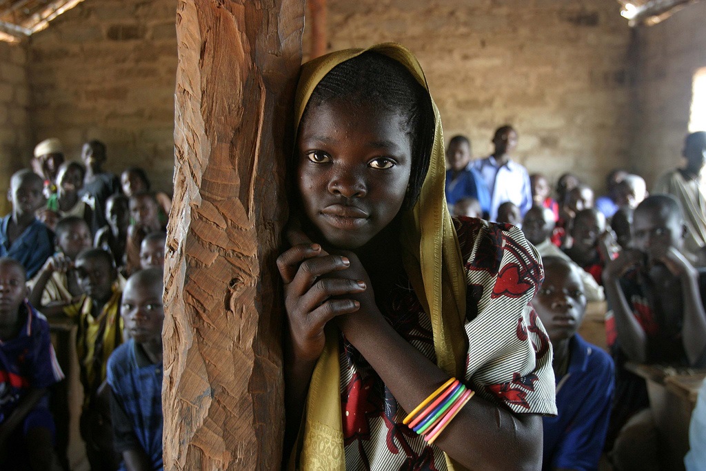 Girl in class