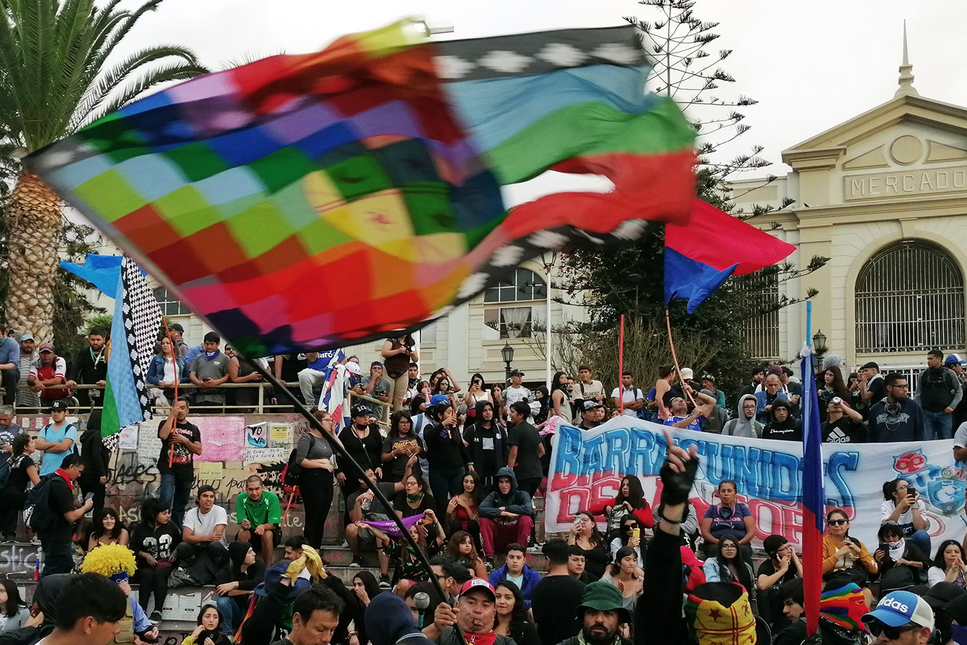 A protest against systemic inequality in Antofagasta, northern Chile