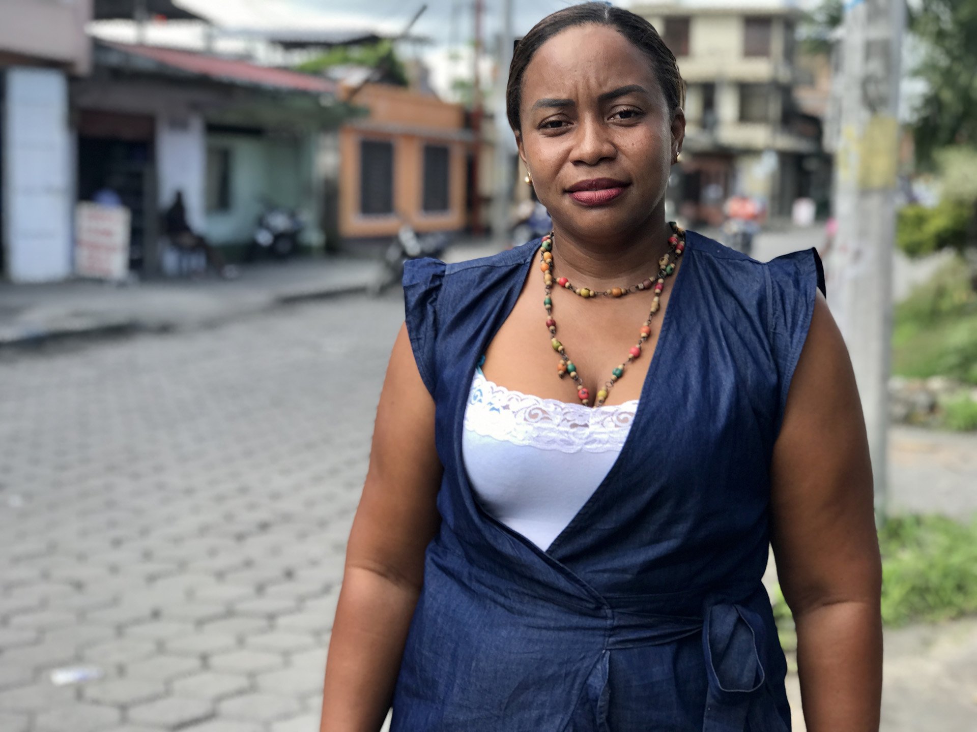 Erika Gonzalez, a community leader in Tumaco