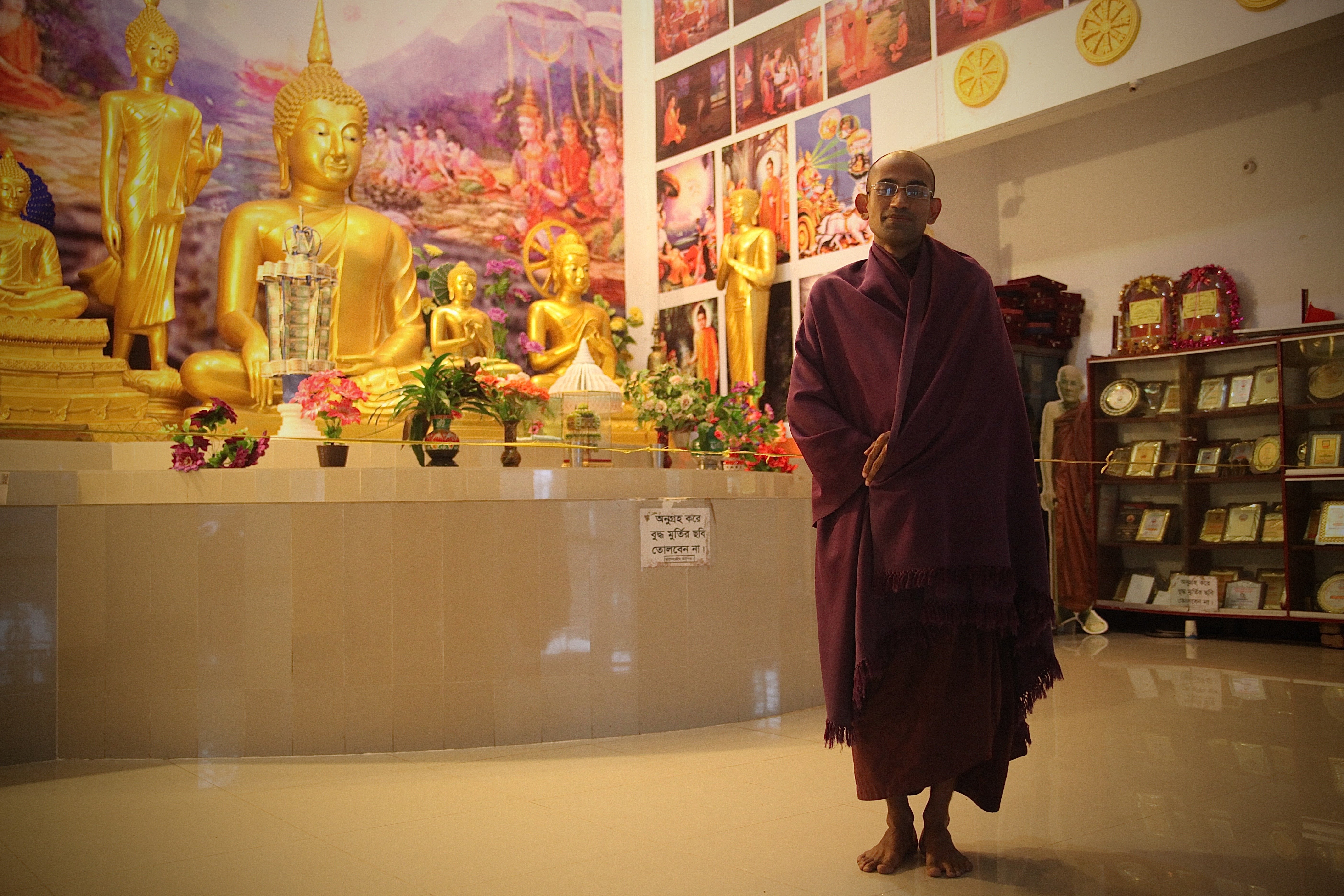 Proghyananda Vikkhu, associate director of the Sima Bihar monastery in Ramu