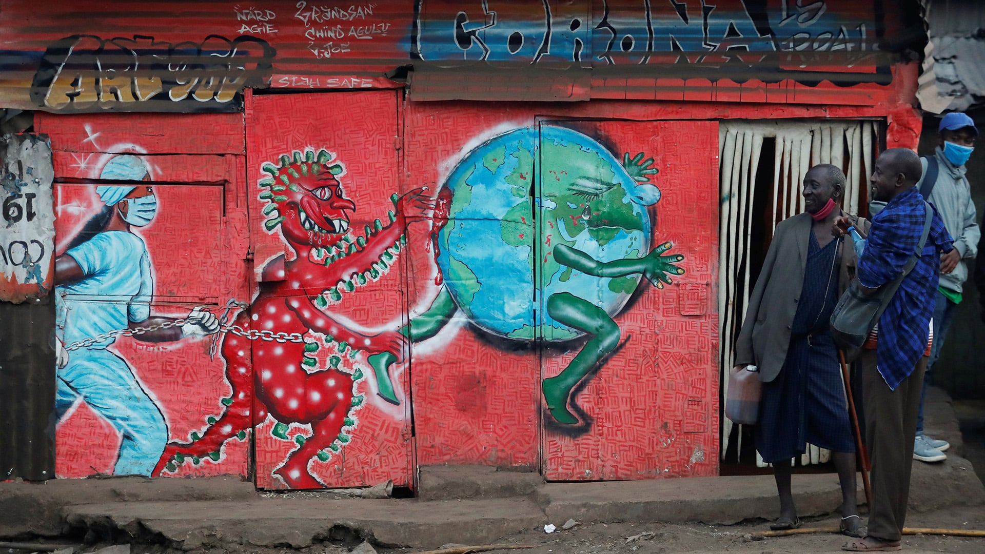 Vendors carrying traditional medicine in jerrycans