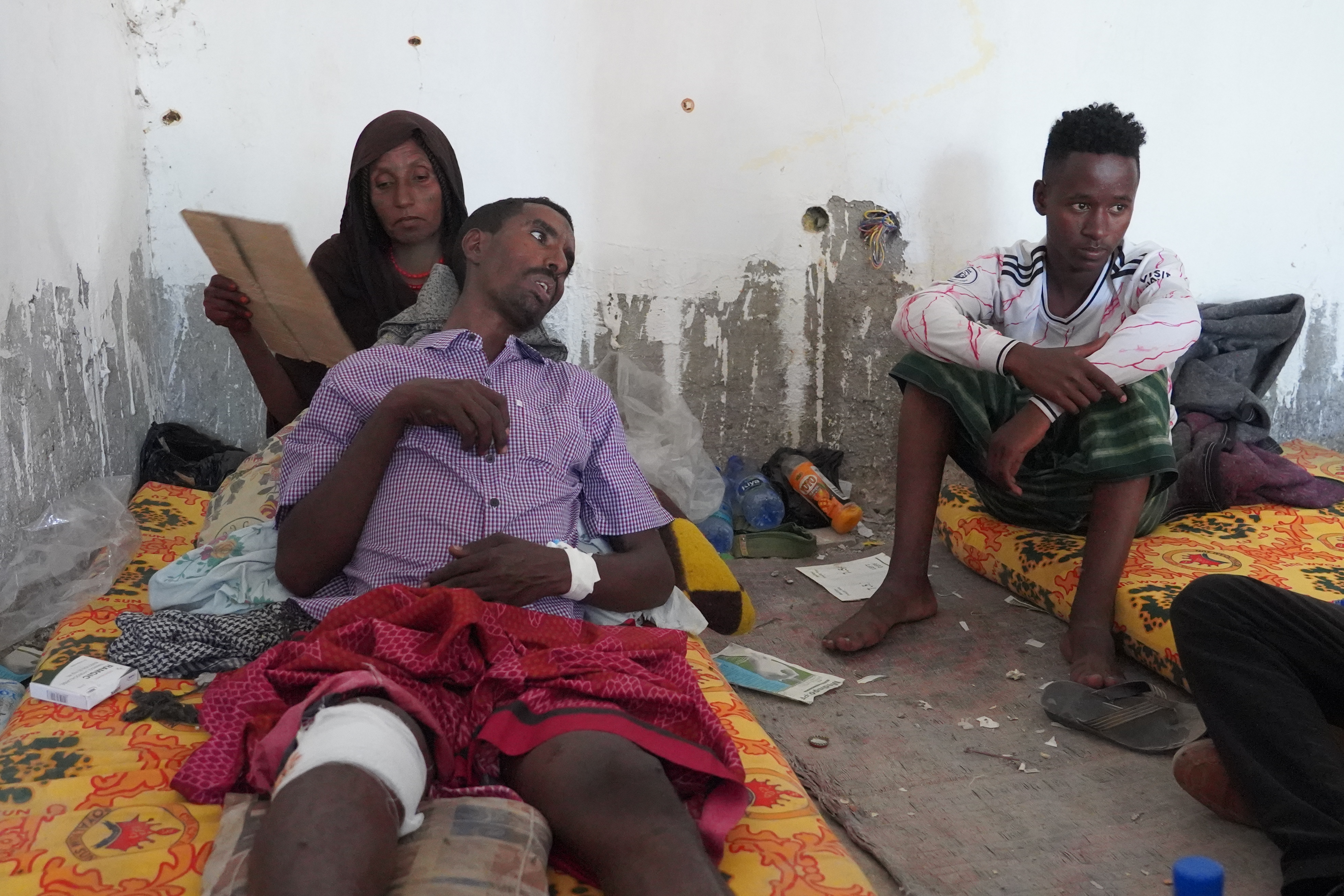 39-year-old Afar militiaman Hussen Mohammed suffered bullet injuries while fighting in early March.