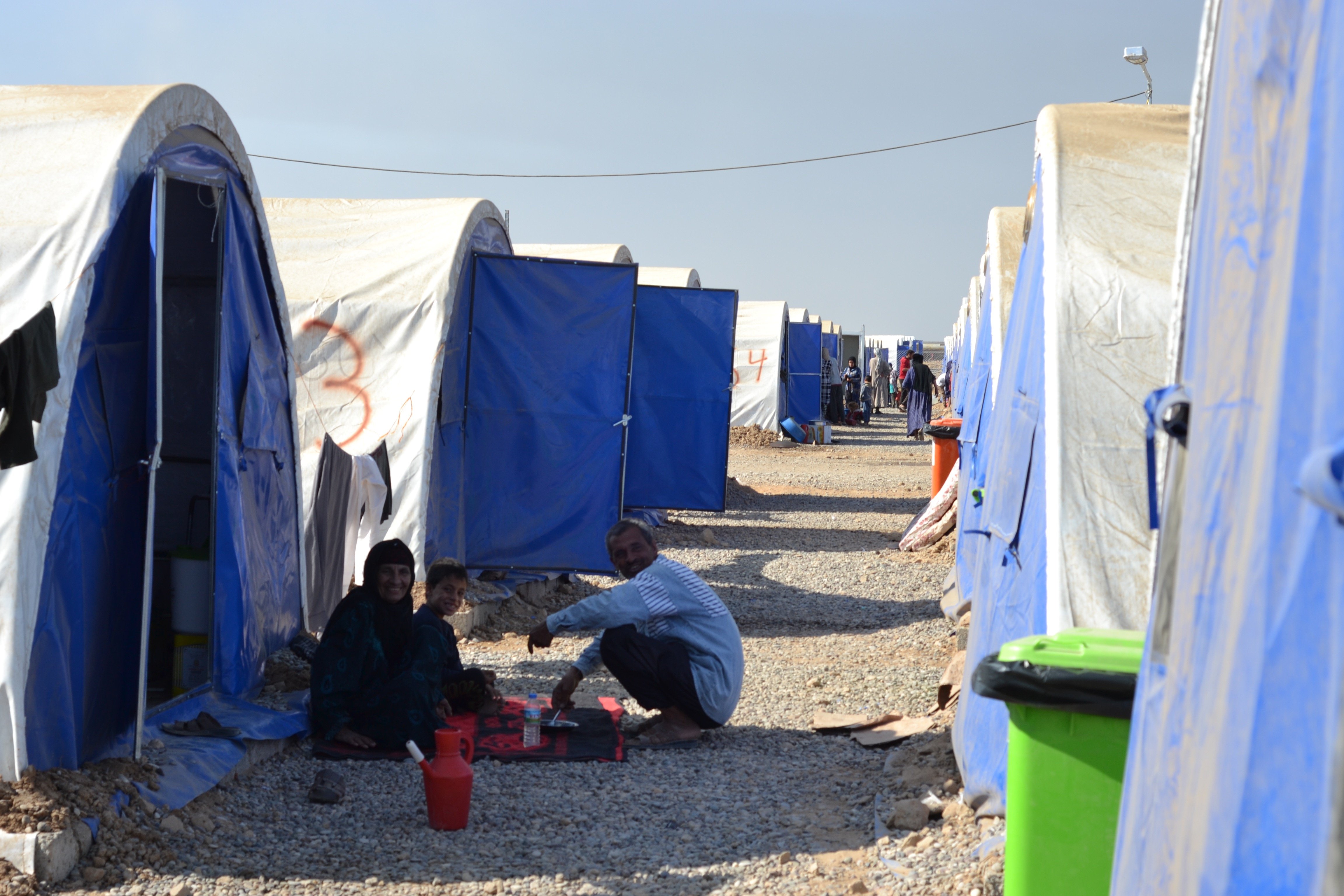 Family in camp