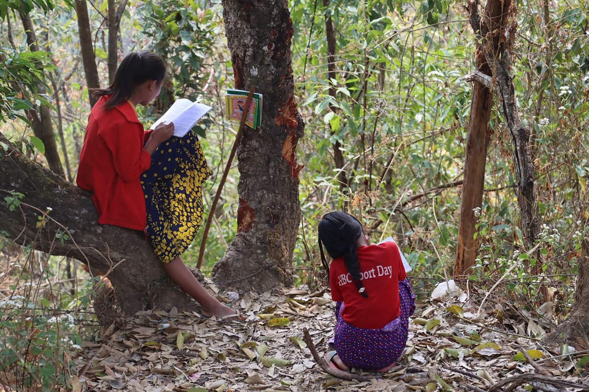 Students attend community-run schools in Thantlang, Chin State. 