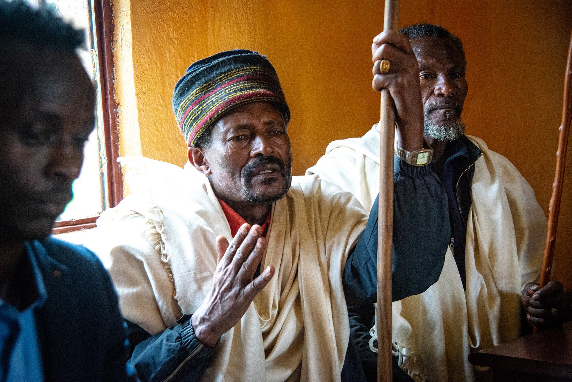  Takele Sereka (left) an Gedecha Wako (right), two "Abba Gadas", or elders, in Kercha, West Guji.