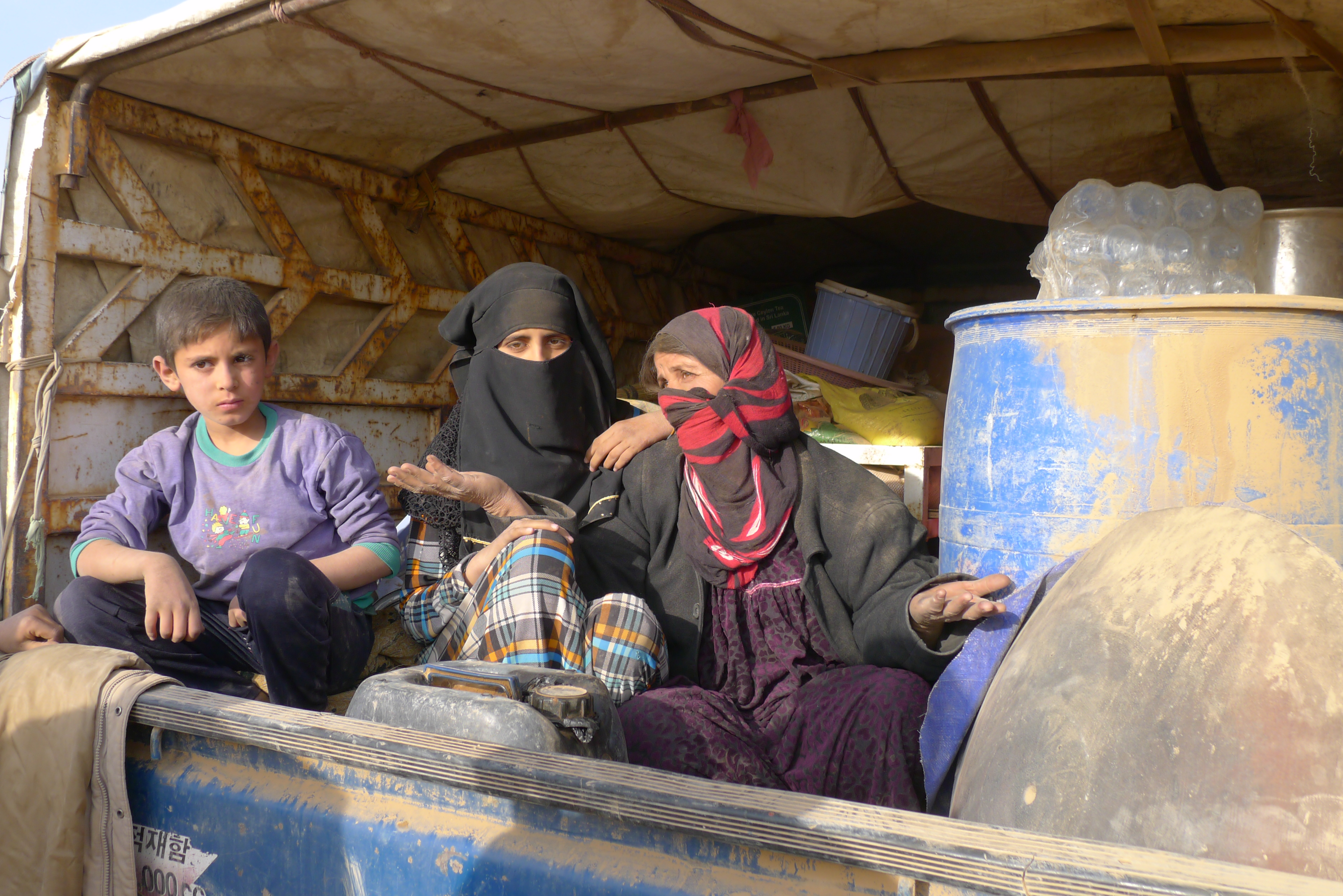 Iraqis in a truck