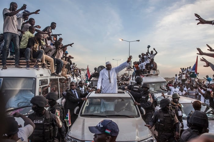 Adama Barrow came to power in a wave of popular support following the downfall of the fall of longtime dictator Yahya Jammeh in January 2017. His popularity has since waned.