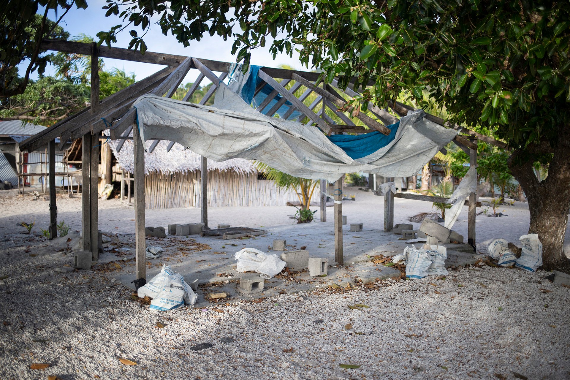 This house in Marow village, Vanuatu, has not been repaired since Cyclone Pam struck in 2015