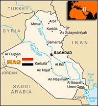 Iraq country map.