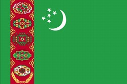 Flag of Turkmenistan.