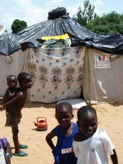 [Senegal] Children stand by a temporary shelter, Senegal, 10 August ...