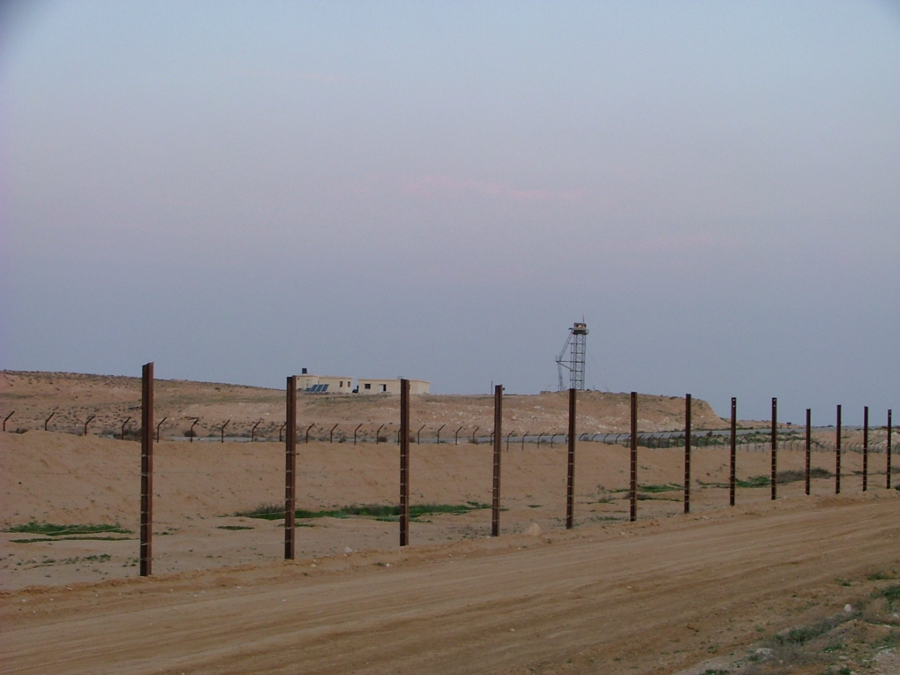 Egyptian-Israeli border fence. Near this point, African asylum seekers cross into Israel nearly every night seeking refuge