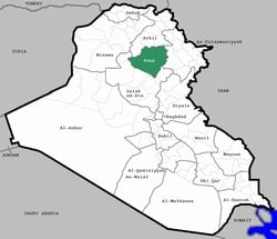 [Iraq] A map of Iraq highlighting Kirkuk province.  [Date picture taken: 01/22/2007]