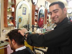 [Yemen] Ahmed Al-Rifaaiy, 30, an Iraqi barber in Sanna, the Yemeni capital, arrived six years ago is satsified with his life, but hopes to one day move to Europe. There are an estimated 70,000 Iraqis living in Yemen, just under 3,000 of whom have formally