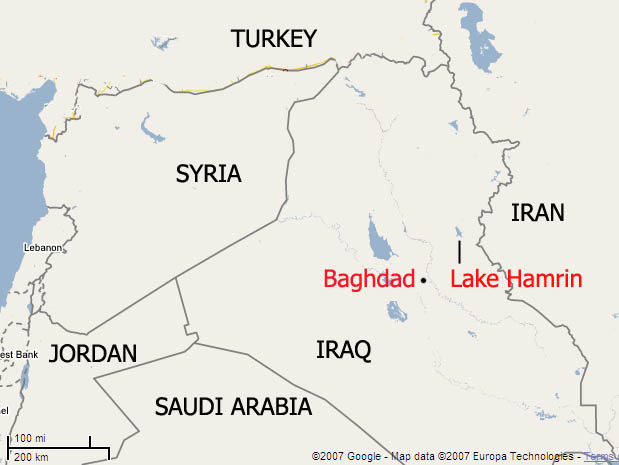 With a surface area of 340sqkm, Lake Hamrin was established in 1981 to hold some 2.06 billion cubic metres of water.