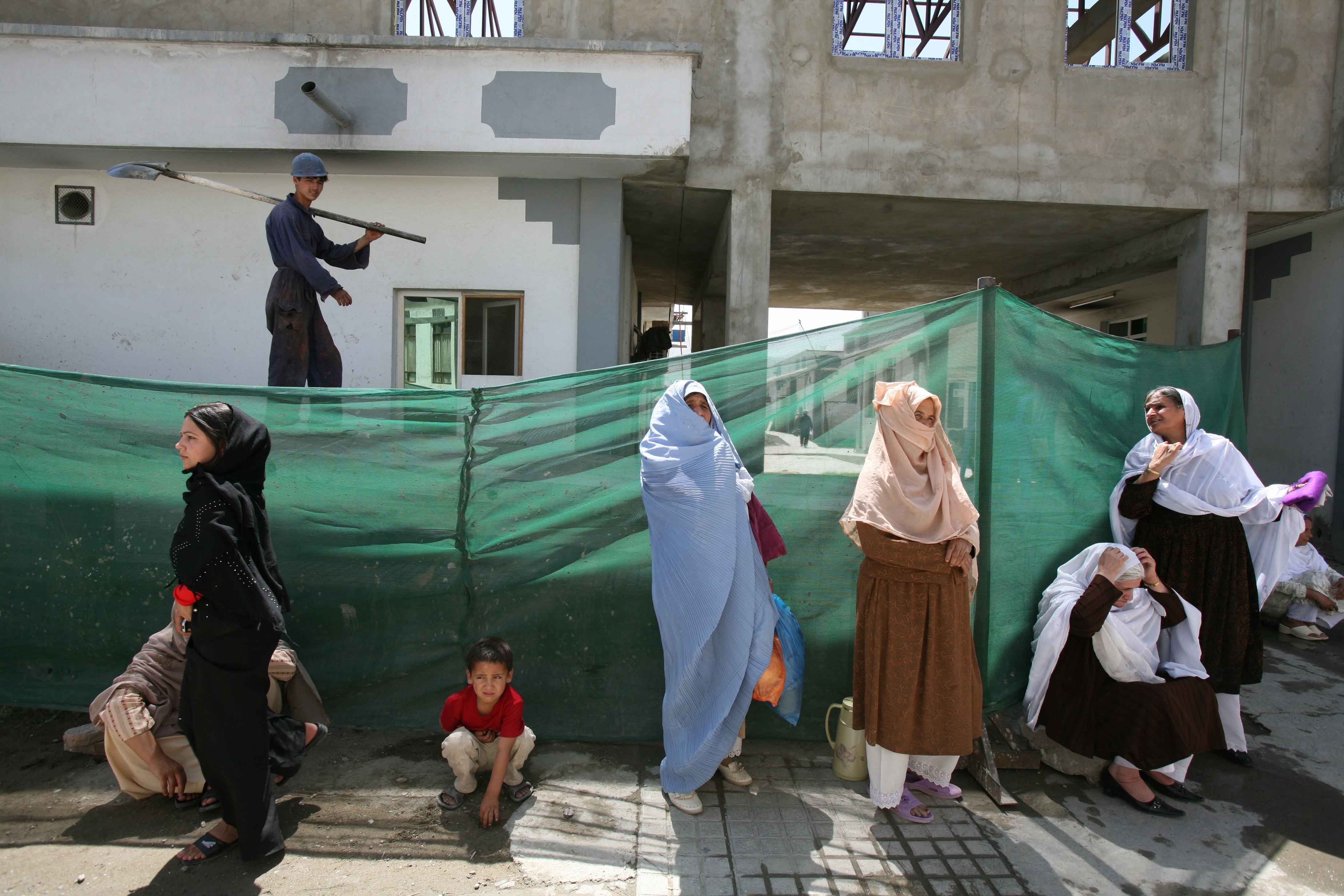 Women wait for consultation in Esteqlal hospital in Kabul, Afghanistan, June 2008., Afghanistan. June 2008.