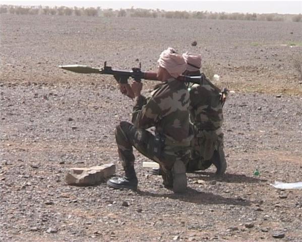 Mauritanian soldiers with an anti-terrorist border unit train in Atar before their three-month mission in northern Mauritania