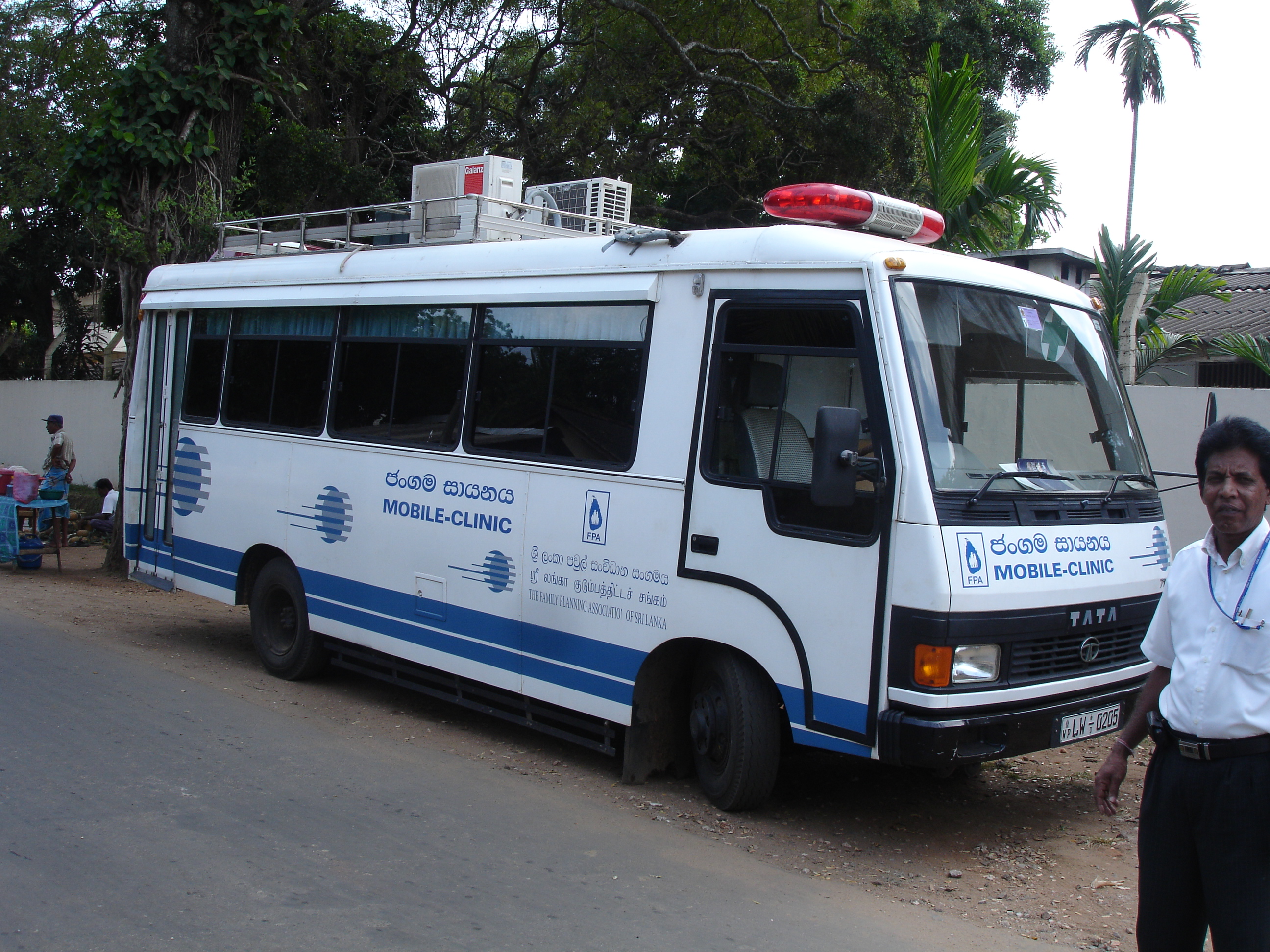 A mobile health clinic offering reproductive health care to thousands of displaced persons from northern Sri Lanka in Vavunya