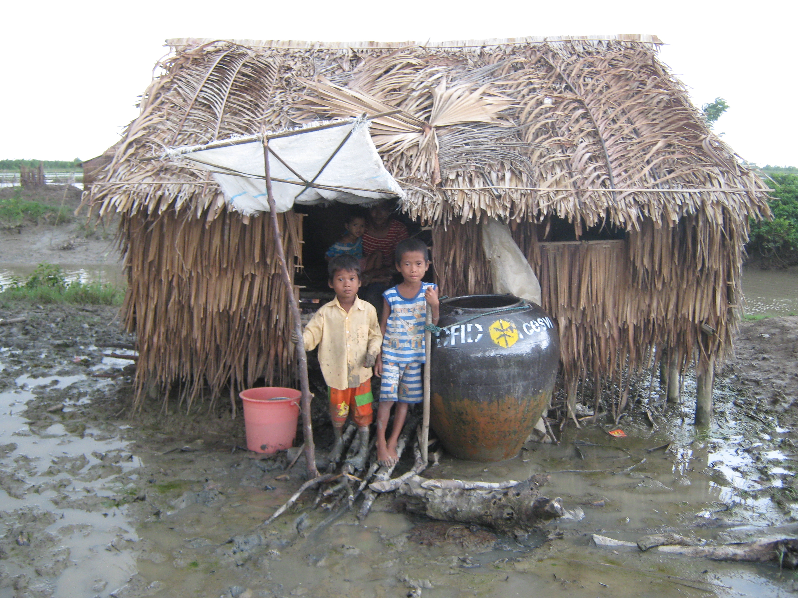 Of Of Kan Seik's 193 homes, 192 were destroyed by Nargis, leaving residents such as 35-year-old Daw Thin Thin Kyi and her three children no choice but to rebuild with whatever they could find around them