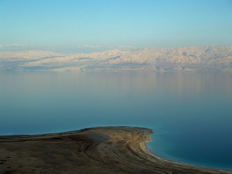 The Dead Sea is 67km long and 18km wide at its widest point. At about 400 metres below sea level, it is considered the lowest point on earth